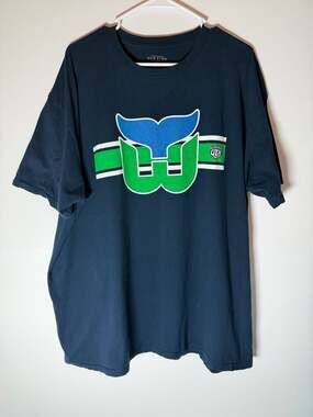 Old Time Hockey Hartford Whalers T-Shirt Size 3XL Blue NHL Retro